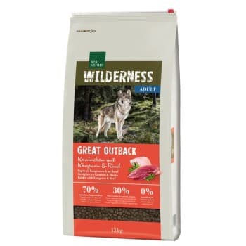 REAL NATURE WILDERNESS Croquettes pour chien, Adulte, Great Outback Lapin, Kangourou et Bœuf 12 kg
