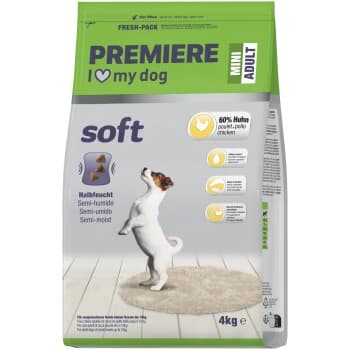 PREMIERE Croquettes semi-humides pour chien adulte Mini Volaille 4 kg