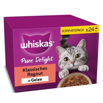 Whiskas Pure Delight Pack avantage Ragoût classique en gelée 24 x 85g