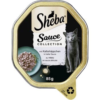 Sheba nourriture humide pour chat Sauce Collection avec morceaux de veau 22x85 g