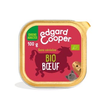 Edgard & Cooper BIO Barquette Chien Adulte Bœuf 17x100 g