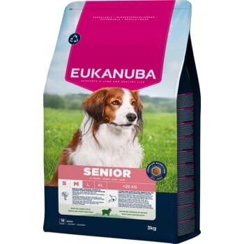 EUKANUBA Croquettes pour Chien Senior S/M - Riche en Agneau - 3KG