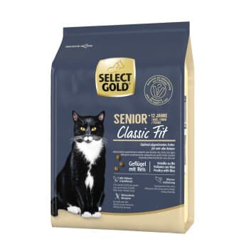 SELECT GOLD Classic Fit Croquettes Chat Senior +12 Volaille & riz 2,5 kg