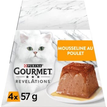 GOURMET REVELATIONS Nourriture Humide Chat Mousseline Poulet 4x57 g
