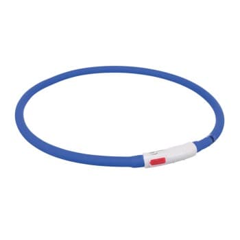 Trixie Flash anneau lumineux USB, XS-XL 70 cm/ø 10 mm bleu