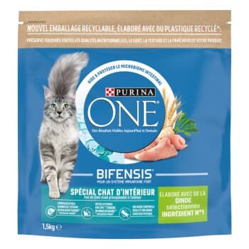 Purina ONE Croquettes pour Chat d'Intérieur à la Dinde 1,5 kg