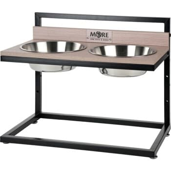 more LIFESTYLEPETS Support Surélevé & Gamelles Doubles Inox 2 x 2,2 L
