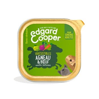 Edgard & Cooper Barquette Chien Adulte Bœuf et agneau 11x150 g