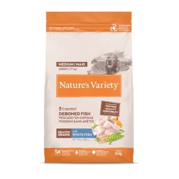 Nature's Variety Healthy Grains Med/Max Poissons Blancs 10 kg