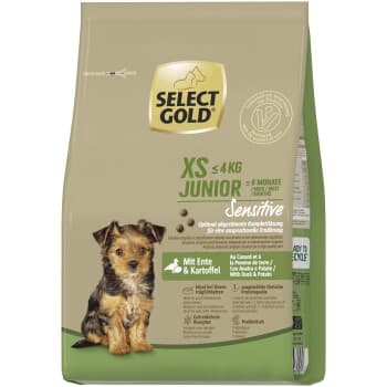 SELECT GOLD Sensitive Croquettes Chiot XS 1 kg Canard aux pommes de terre