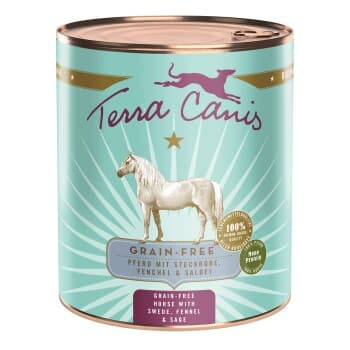 Terra Canis Nourriture humide pour chien sans céréales adulte Cheval 6x800 g