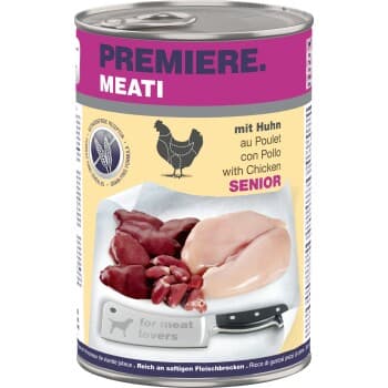 PREMIERE Meati nourriture humide pour chien, senior Poulet 6x400 g