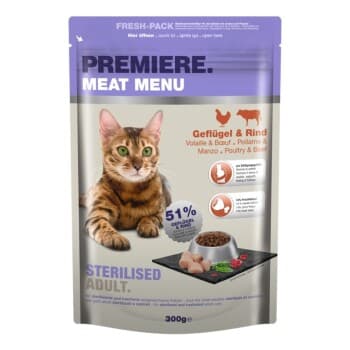 PREMIERE Meat Menu Croquettes pour chat stérilisé 300 g
