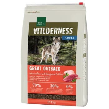 REAL NATURE WILDERNESS Croquettes pour chien, Adulte, Great Outback Lapin, Kangourou et Bœuf 4 kg
