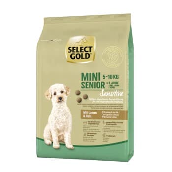 SELECT GOLD Sensitive Croquettes Chien Senior Mini Agneau et riz 1 kg