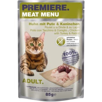 PREMIERE Meat Menu Adult Poulet à la dinde & au lapin 12x85 g