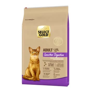 SELECT GOLD Sensitive Digestion Croquettes pour Chat Adulte Volaille & riz 7 kg