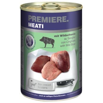 PREMIERE Meati nourriture humide pour chien, adulte Sanglier 6x400 g