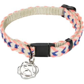 more LIFESTYLEPETS Collier Chat Nylon bleu/rose