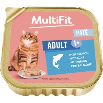 MultiFit pâtée pour chat adulte au saumon 16x100 g