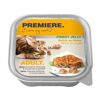 PREMIERE Adult Gelee saumon 16 x 100 g Riche en poulet 16x100 g