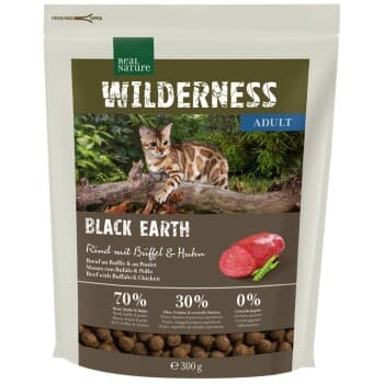 REAL NATURE WILDERNESS Black Earth Adult Bœuf, buffle et poulet 300 g