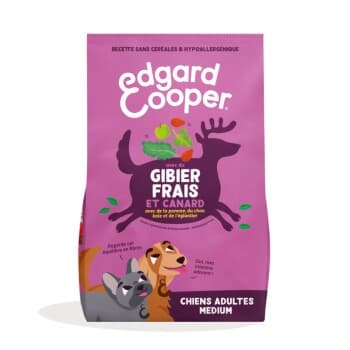 Edgard & Cooper Croquettes Chien Adulte Taille Moyenne Chevreuil et Canard 2,5 kg
