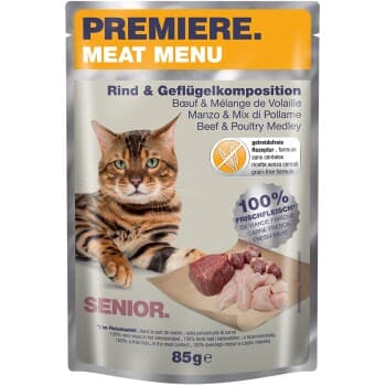 PREMIERE Meat Menu Senior bœuf, volaille 12x85 g