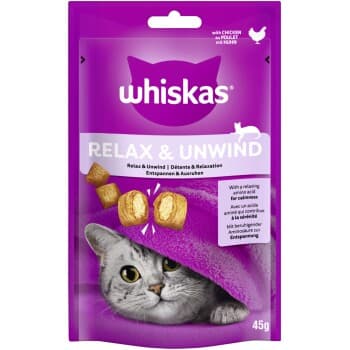 Whiskas Snack Relax & Unwind avec poulet 8x45 g