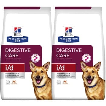 Hill's Prescription Diet i/d Croquettes pour chiens, Adultes, au poulet pour soutenir la digestion 2x12 kg