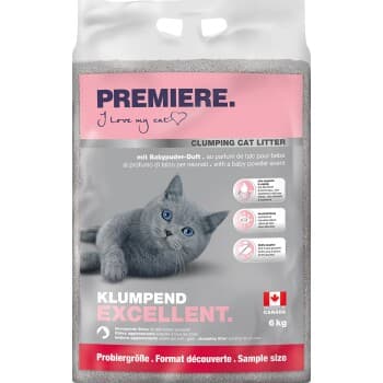 PREMIERE Excellent Litière Agglomérante Talc pour Bébé 6 kg
