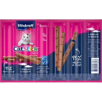 Vitakraft Cat Stick Cabillaud & lieu noir 10x6 g