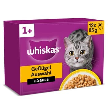 Whiskas Multipack 1+ sélection de volailles en sauce 12x85 g