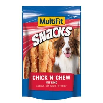 MultiFit Snacks Chick 'n' Chew au bœuf 2x100 g