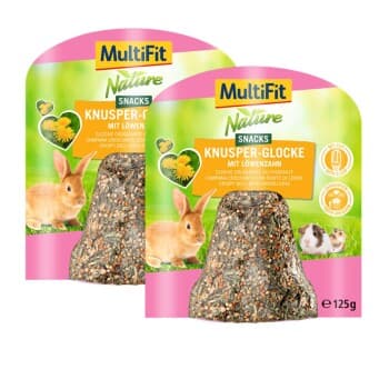 MultiFit Cloche croquante 2 x 125 g Pissenlit