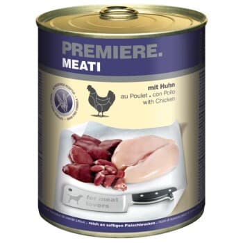 PREMIERE Meati nourriture humide pour chien, Adulte, Poulet 12x800 g