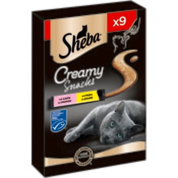 Sheba Sachets Creamy Snacks 7 x 9 x 12 g Poulet & saumon